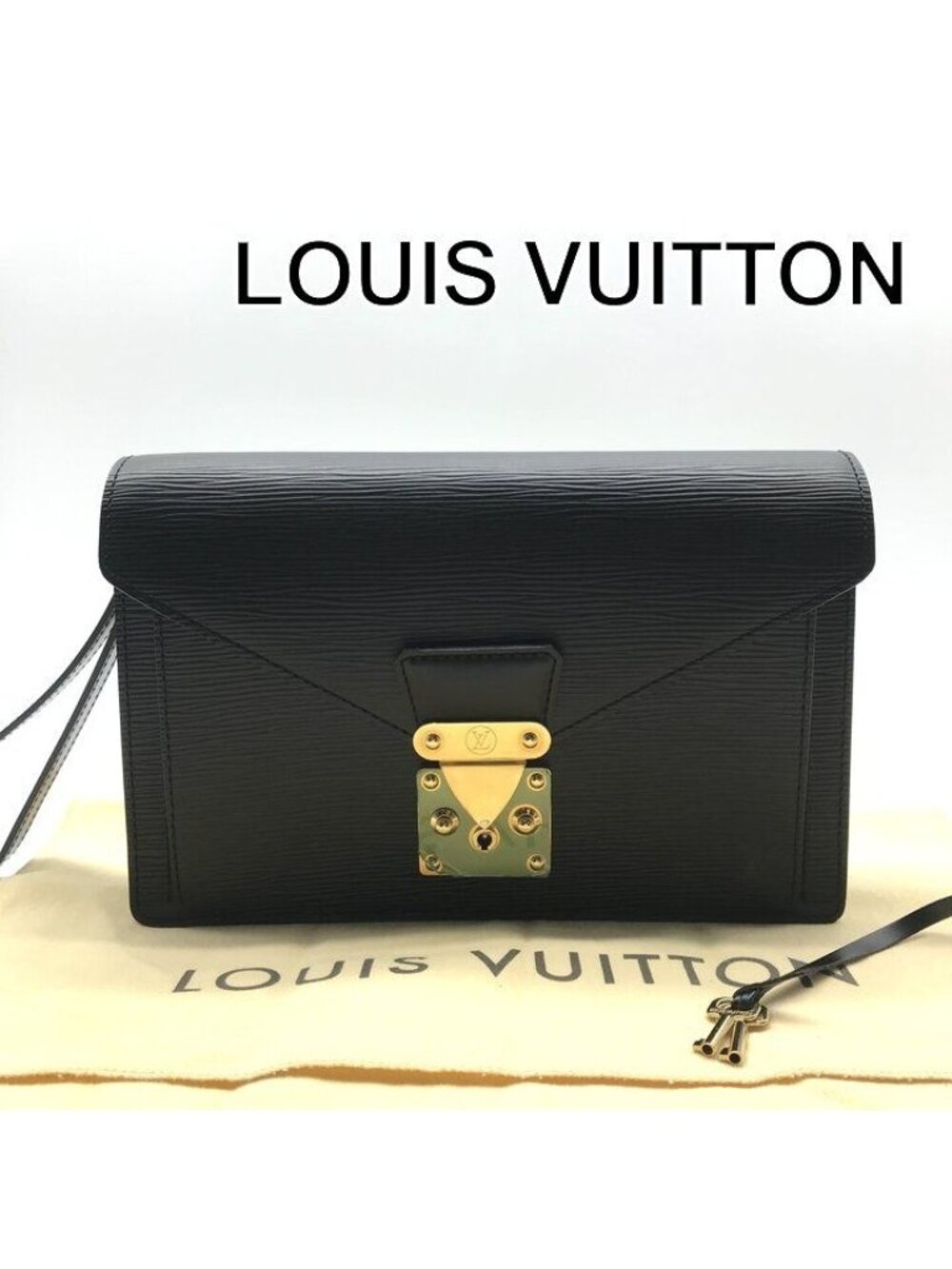 Louis Vuitton Epi Sellier Dragonne Second Hand Bag Black Bag